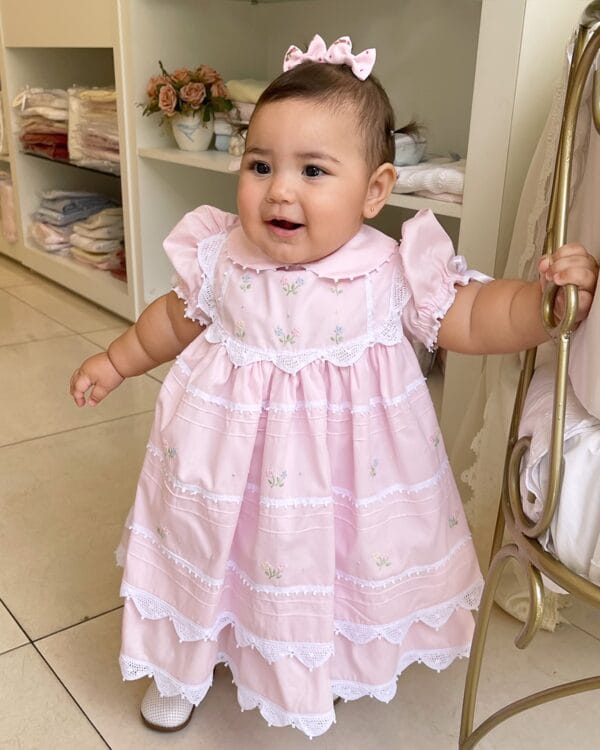 Vestido Babado com Renascença