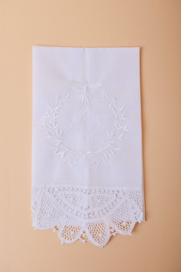 Toalha meu batizado com renascença