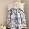 Vestido Mel Toile de Jouy Azul