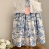 Vestido Mel Toile de Jouy Azul