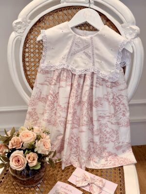 Vestido Mel Toile de Jouy Rosa