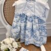 Vestido Mel Toile de Jouy Azul
